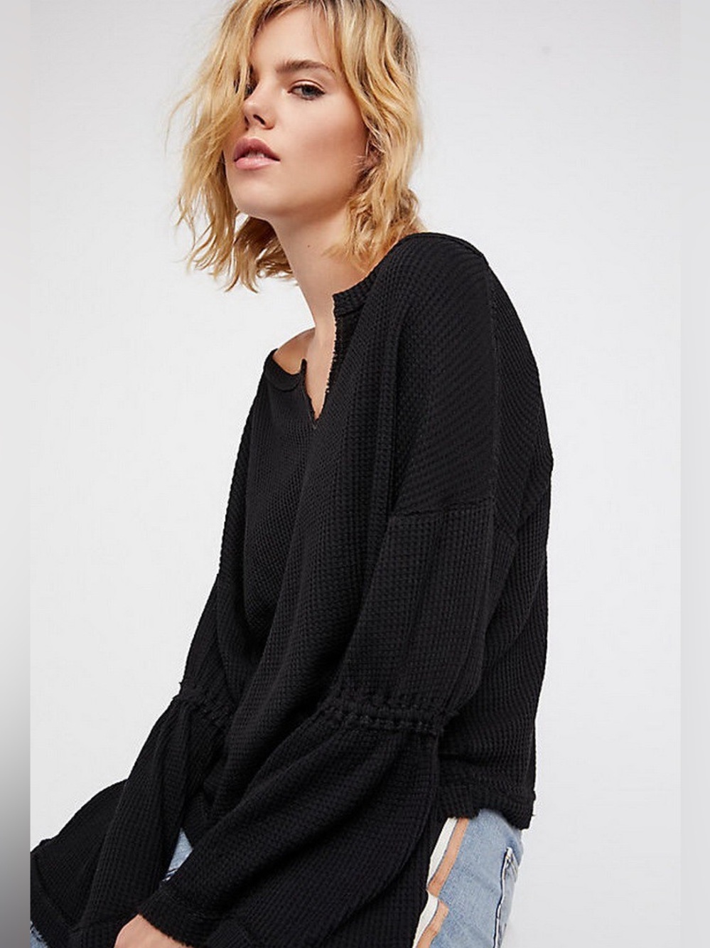 Free People Dahlia V Neck Bell Sleeve